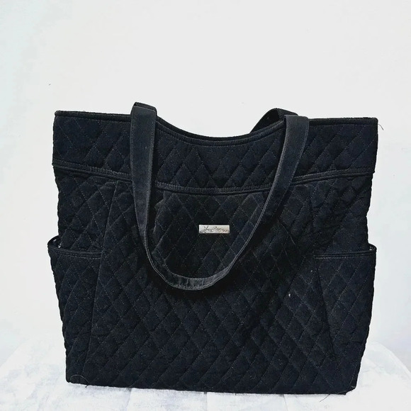 Vera Bradley black quilted tote diaper bag - Picture 4 of 10